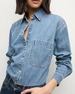 Aderes Denim Shirt in Light Blue