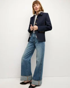 Aire Denim Dickey Jacket in Dark Wash