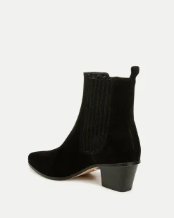 Alina Suede Bootie in Black