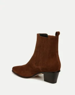 Alina Suede Bootie in Cedar
