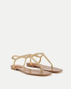 Amelia Metallic T-Strap Sandal