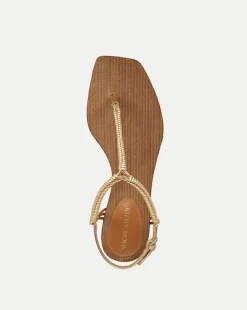 Amelia Metallic T-Strap Sandal