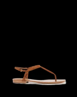 Amelia T-Strap Suede Sandal