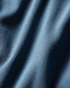 Anabel Slate Blue Puff-Sleeved Top