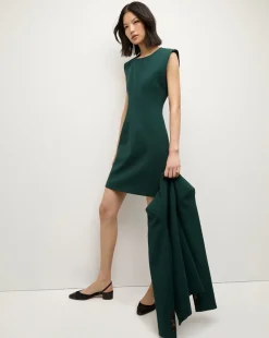 Anais Sheath Dress in Emerald Green