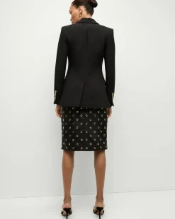 Anderson Leather Grommet Skirt in Black