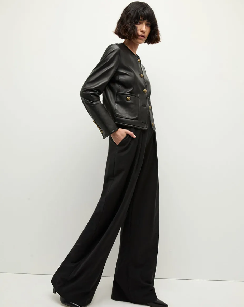 Andrea Leather Jacket in Black