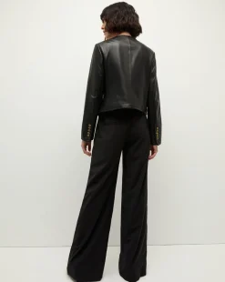 Andrea Leather Jacket in Black