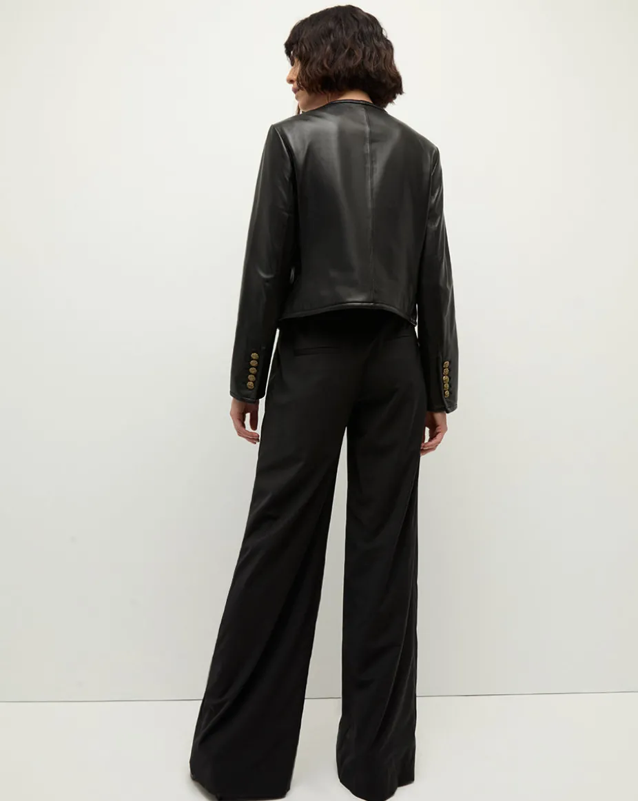 Andrea Leather Jacket in Black