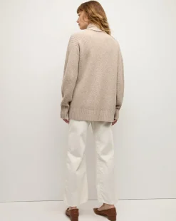 Annalise Merino Cashmere Cardigan in Oatmeal