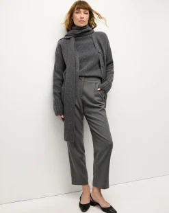 Annalise Merino Cashmere Cardigan in Charcoal