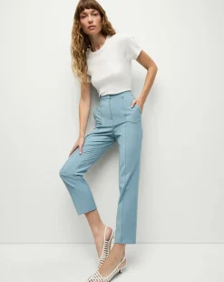 Arte High Waist Pants in Light Blue