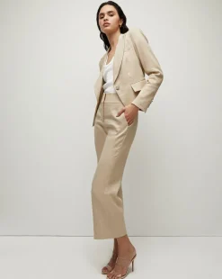 Aubrie Women's Linen Cropped Pant