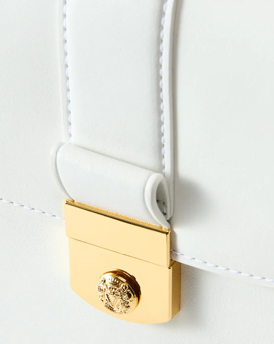 Avenue Bamboo-Handle Bag in Off-White