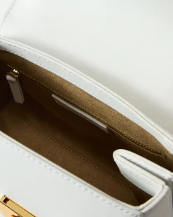 Avenue Bamboo-Handle Bag in Off-White