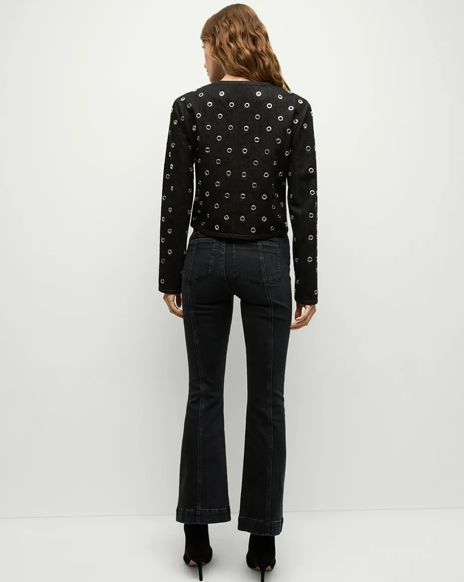 Beale Grommet Jacket in Black | Studded Jacket