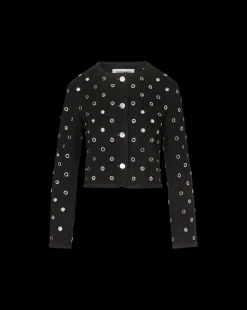 Beale Grommet Jacket in Black | Studded Jacket