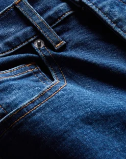 Beverly Loafer Length Skinny-Flare Jean in Bright Blue