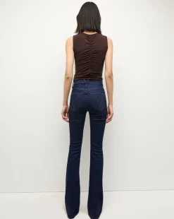 Beverly Patch-Pocket Skinny-Flare Jean in Rodeo Clean