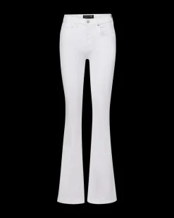 Beverly Skinny Flared White Jeans