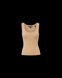 Birke Scoop-Neck Tank in Khaki
