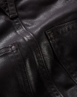 Breves Midi Skirt Coated in Black High Gloss