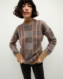 Bristol Plaid Sweater in Russet