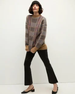 Bristol Plaid Sweater in Russet