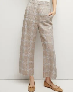 Brixton Linen Pant in Khaki Multi