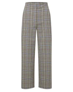 Brixton Plaid Wide-Leg Cropped Pant