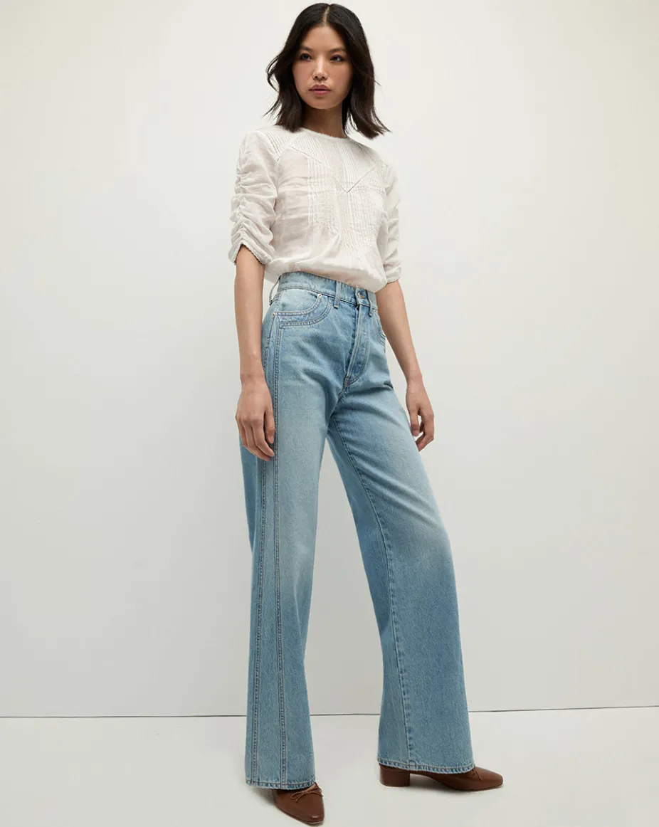 Bryce Pleated Top in Off-White