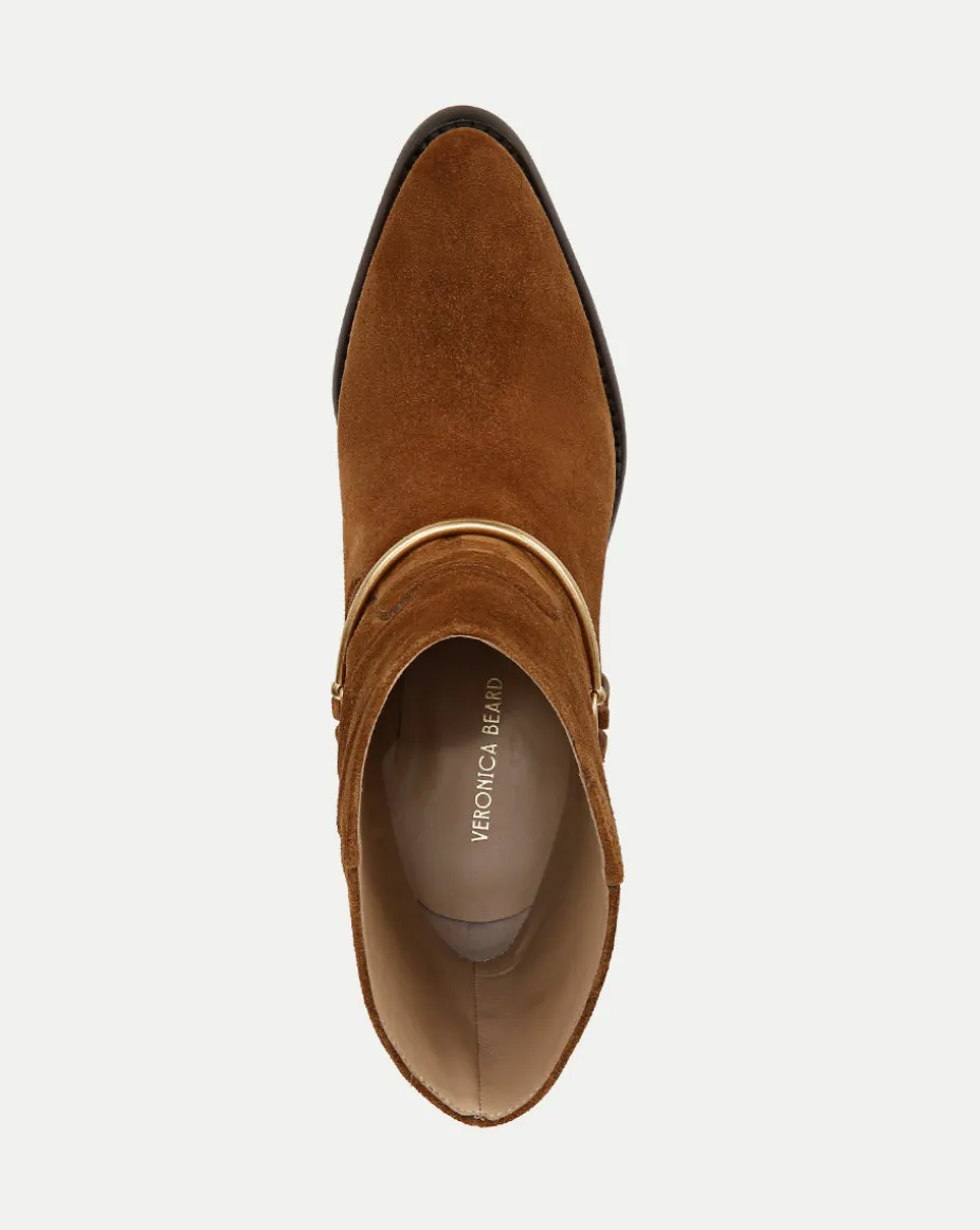 Camden Suede Bootie in Caramel