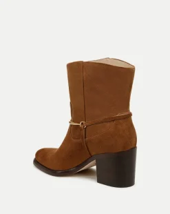 Camden Suede Bootie in Caramel