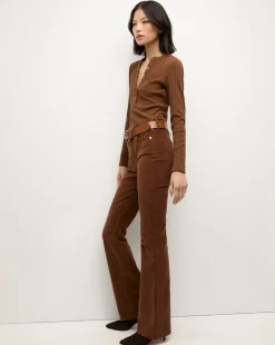 Cameron Corduroy Bootcut Pant in Brown