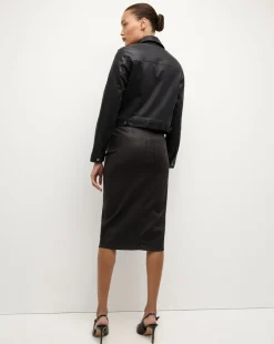 Cara Jacket Coated in Black High Gloss