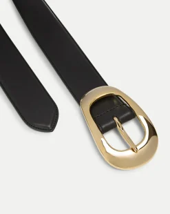 Carlotta Leather Belt in Black