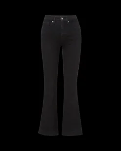Carson Black Washed Kick-Flare Jeans
