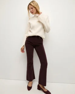 Carson Corduroy Kick-Flare Pant in Plum