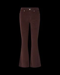 Carson Corduroy Kick-Flare Pant in Plum