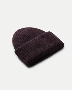 Cashmere Foldover Beanie in Dark Chocolate