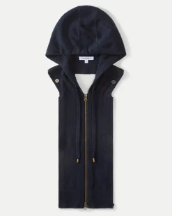 Cashmere Hoodie Dickey Insert in Navy
