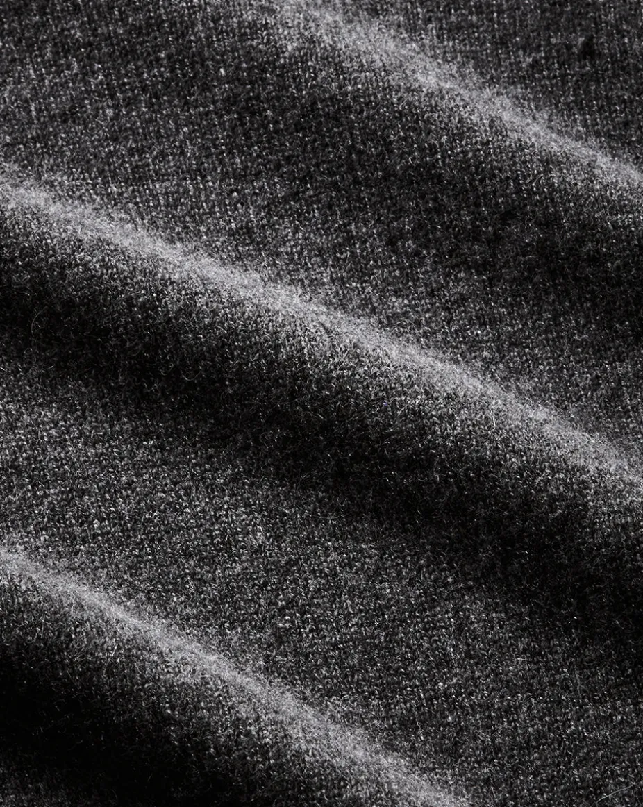 Cassidy Merino Cashmere Turtleneck Dress in Charcoal