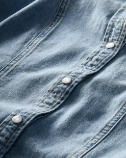 Catherine Denim Dress in Pebble Stone