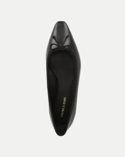 Catherine Leather Ballet Flat in Black