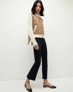 Cecile Plaid Cap-Toe Slingback in Camel Multi