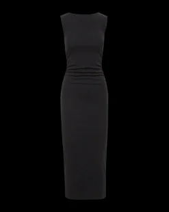 Charissa Stretch-Cotton Maxi Dress in Black