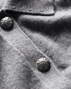Cheshire Cashmere Cardigan in Heather Grey