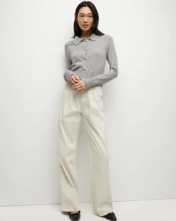 Cheshire Cashmere Cardigan in Heather Grey