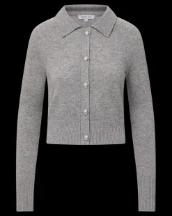 Cheshire Cashmere Cardigan in Heather Grey