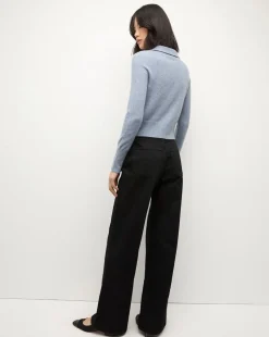 Cheshire Cashmere Cardigan in Smoke Blue